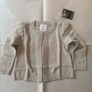 NWT "okie dokie" Cardigan (9 mos) Oatmeal/Heather